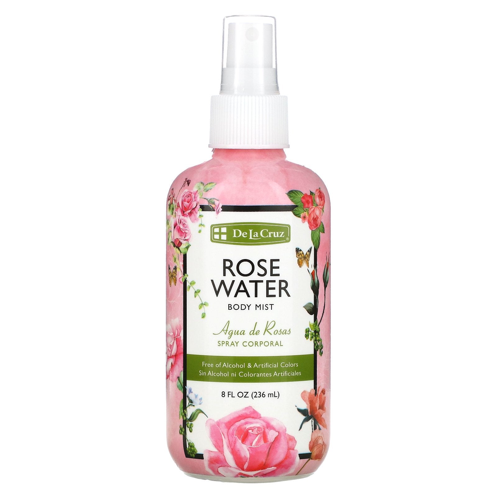 De La Cruz, Rose Water Body Mist, 8 fl oz (236 ml)