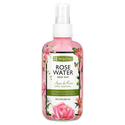 De La Cruz, Rose Water Body Mist, 8 fl oz (236 ml)