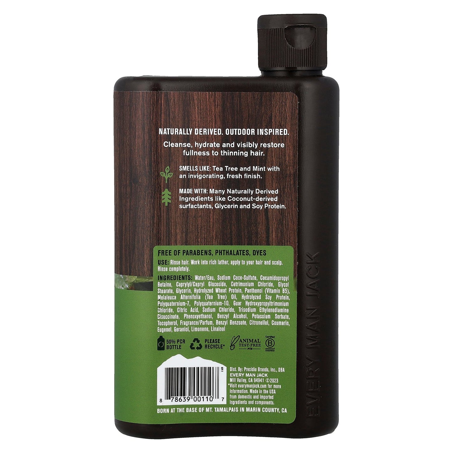 Every Man Jack, 2-In-1 Thickening Shampoo & Conditioner, Tea Tree, 13.5 fl oz (400 ml)