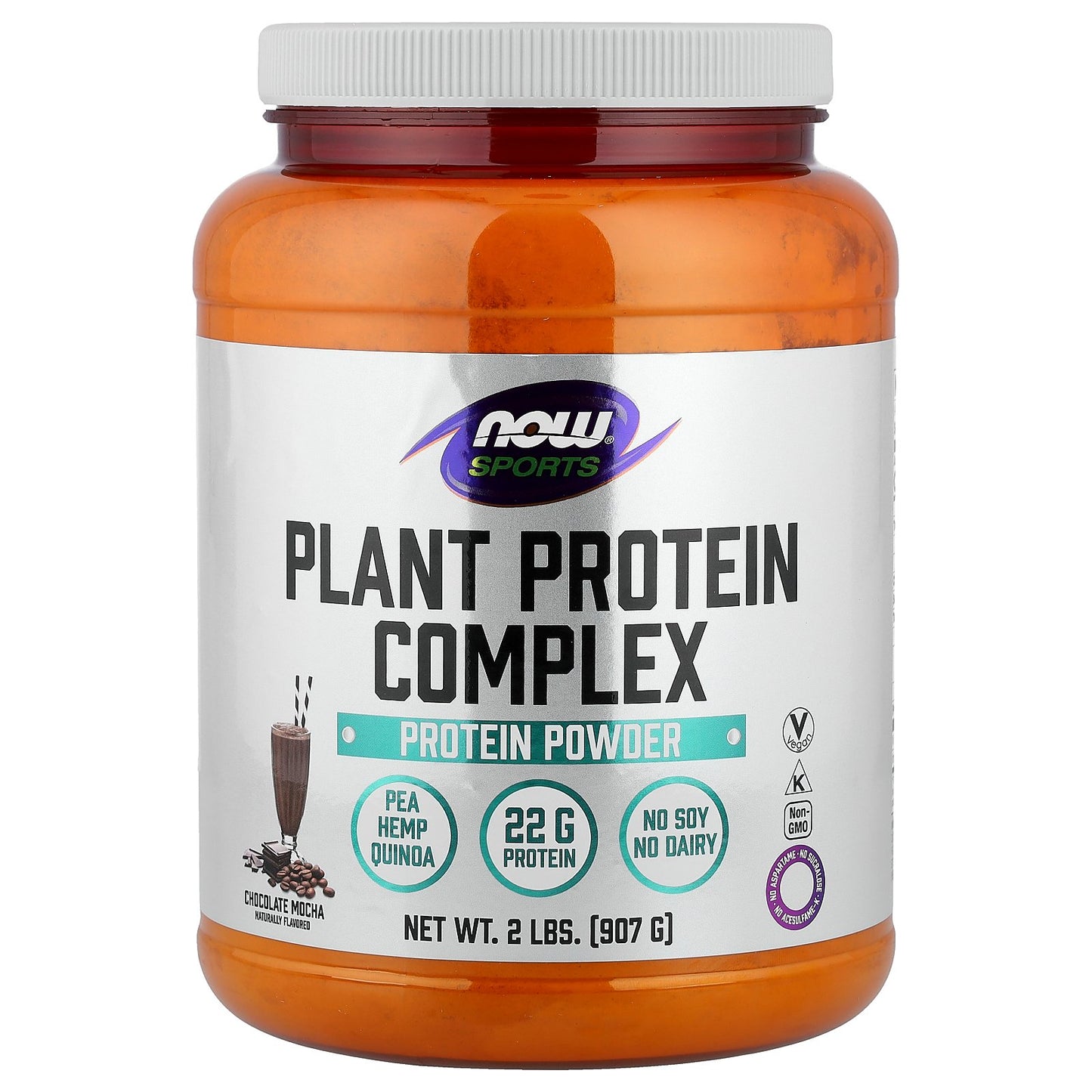 NOW Foods, Plant Protein Complex, Chocolate Mocha, 2 lbs (907 g)