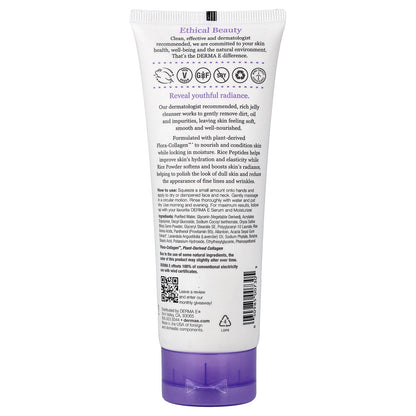 DERMA E, Advanced Peptides & Flora-Collagen™ Gentle Jelly Cleanser, 4  oz  (113 g)