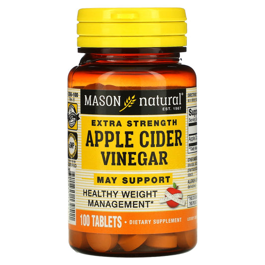 Mason Natural, Extra Strength Apple Cider Vinegar, 500 mg, 100 Tablets