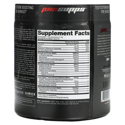 ProSupps, Hyde, Test Surge, Testosterone Boosting Pre-Workout, Cherry Limeade, 11.7 oz (333 g)