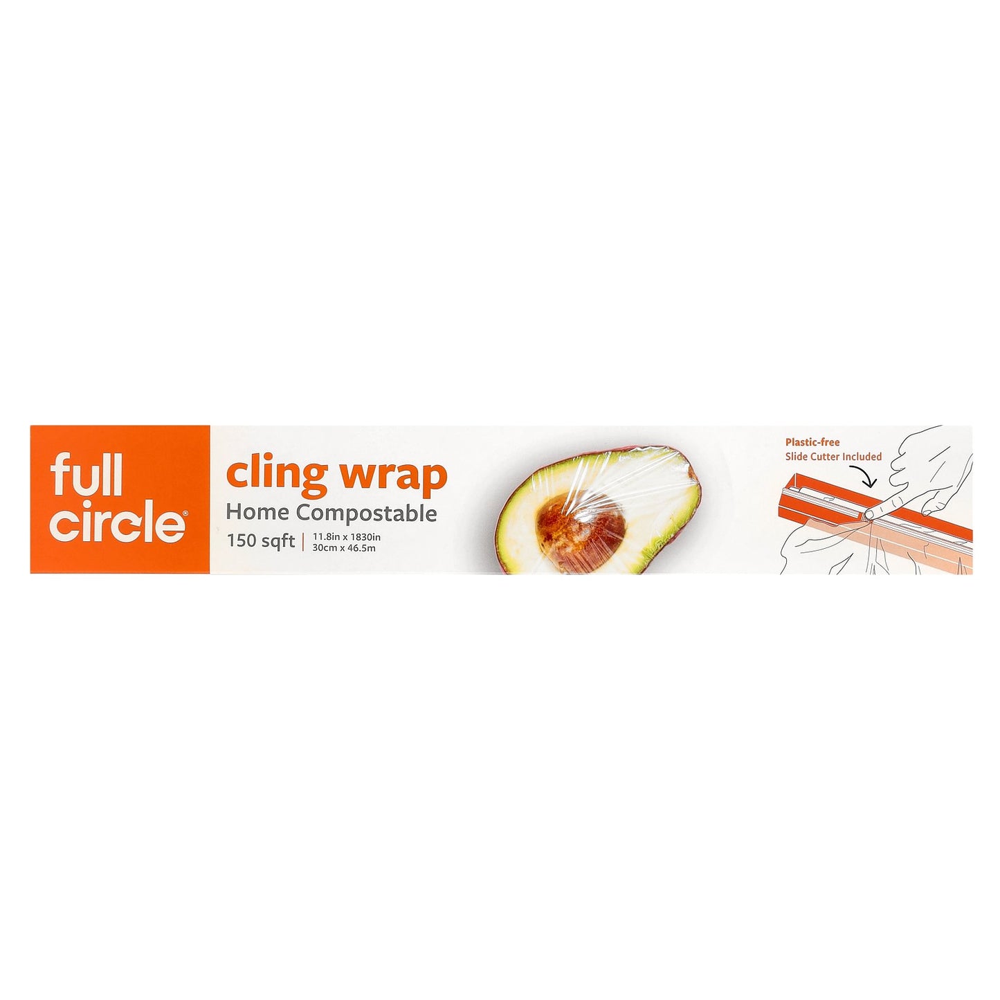 Full Circle, Cling Wrap, Home Compostable, 150 sq ft (11.8 in x 1,830 in)