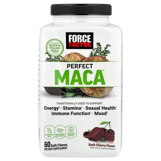 Force Factor, Perfect Maca®, Dark Cherry, 60 Soft Chews