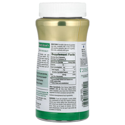 Nature's Bounty, Zinc Gummies, High Potency, Mixed Berry, 70 Gummies (15 mg Per Gummy)