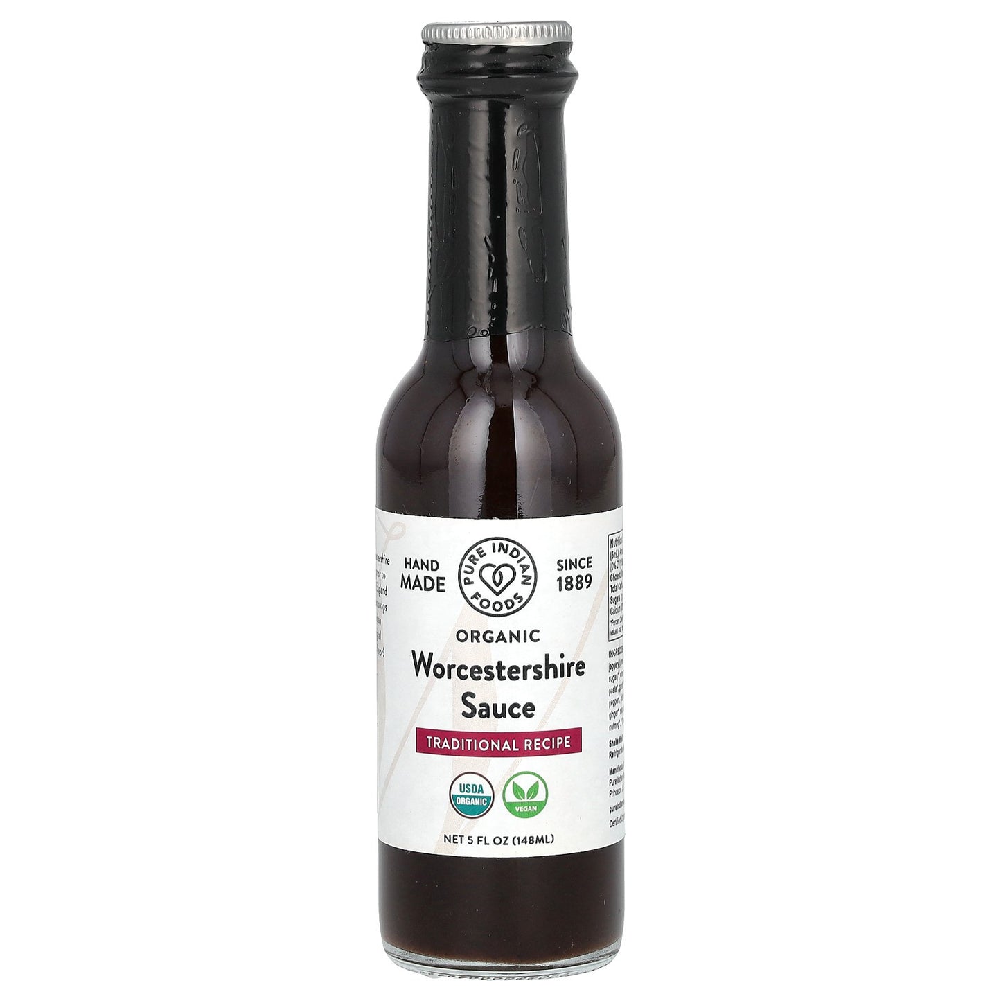 Pure Indian Foods, Organic Worcestershire Sauce, 5 fl oz (148 ml)