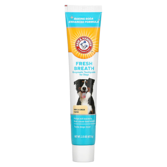 Arm & Hammer, Fresh Breath, Enzymatic Toothpaste For Dogs, Vanilla Ginger, 2.5 oz (67.5 g)