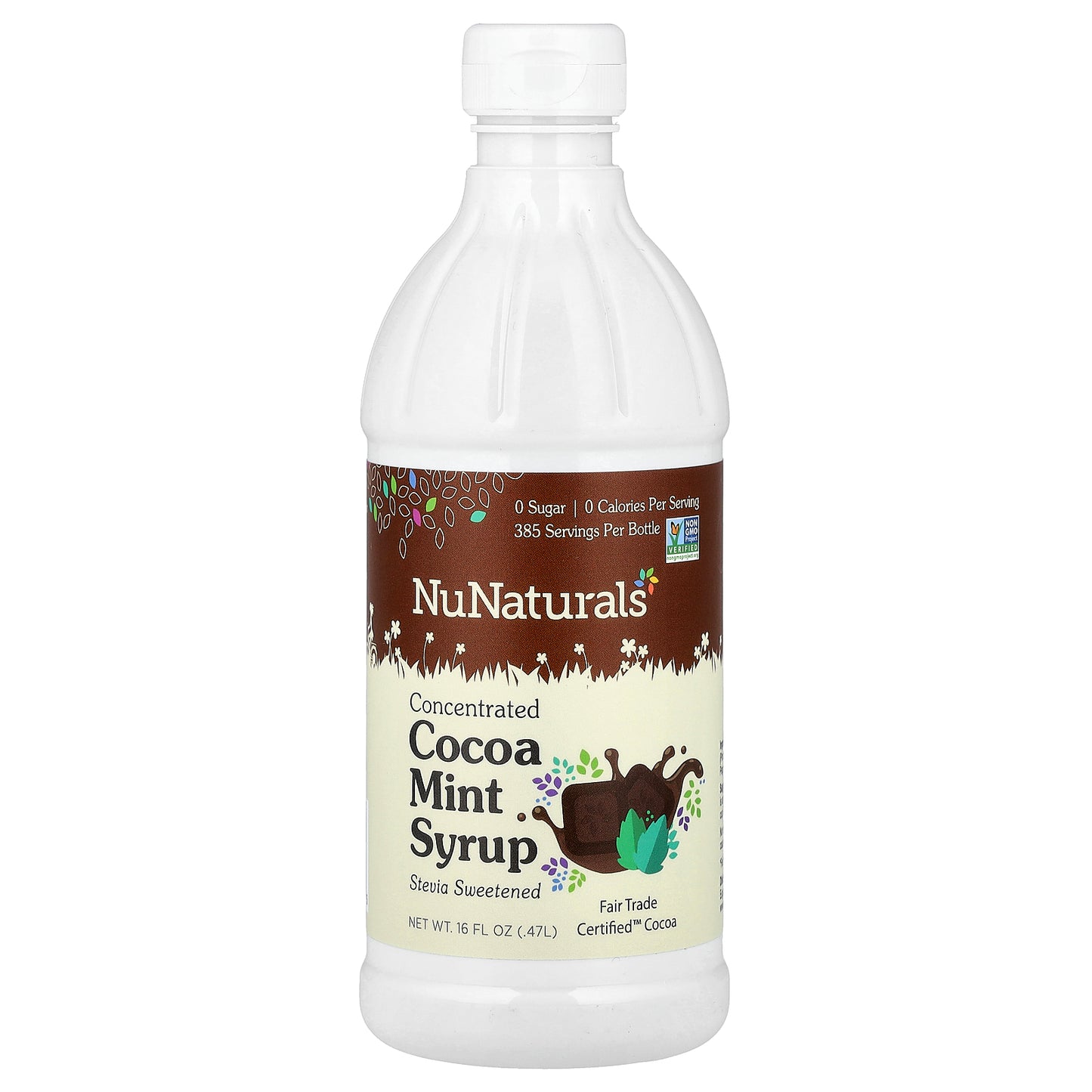 NuNaturals, Concentrated Cocoa Mint Syrup, 16 fl oz (0.47 l)