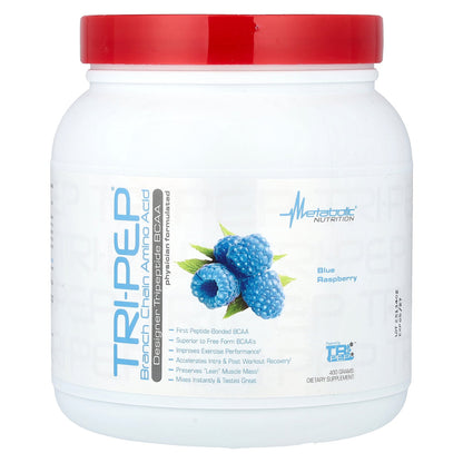 Metabolic Nutrition, Tri-Pep®, Branch Chain Amino Acid, Blue Raspberry, 14.1 oz (400 g)