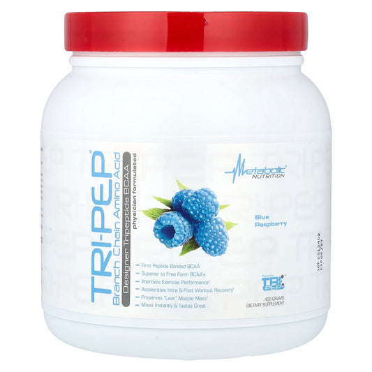 Metabolic Nutrition, Tri-Pep®, Branch Chain Amino Acid, Blue Raspberry, 14.1 oz (400 g)