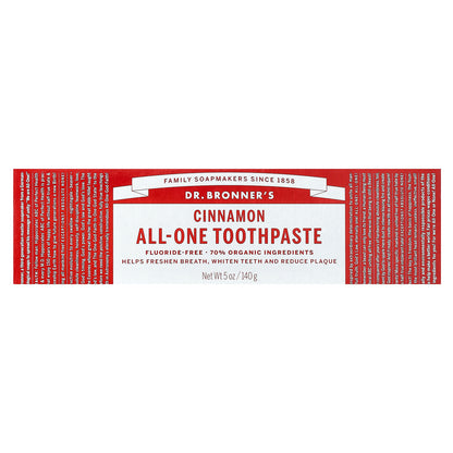 Dr. Bronner's, All-One Toothpaste, Cinnamon, 5 oz (140 g)