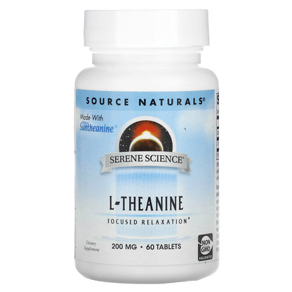 Source Naturals, Serene Science, L-Theanine, 200 mg, 60 Tablets