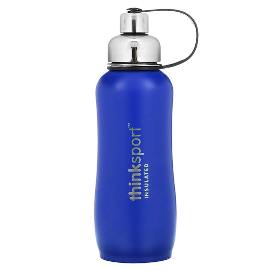 think, Thinksport, Insulated Sports Bottle, Blue, 25 oz (750 ml)