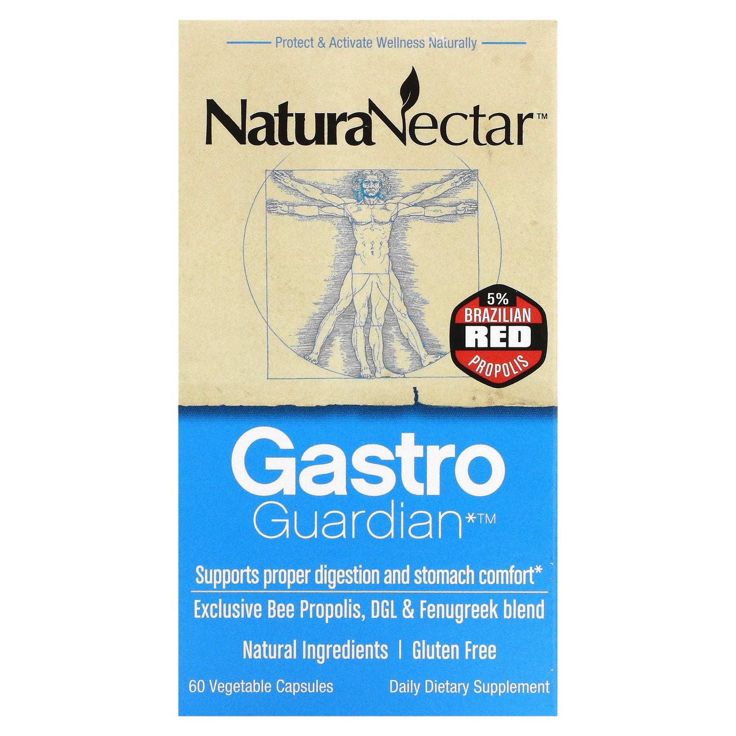 NaturaNectar, Gastro Guardian, 60 Vegetable Capsules