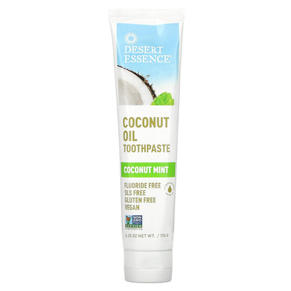 Desert Essence, Coconut Oil Toothpaste, Coconut Mint, 6.25 oz (176 g)