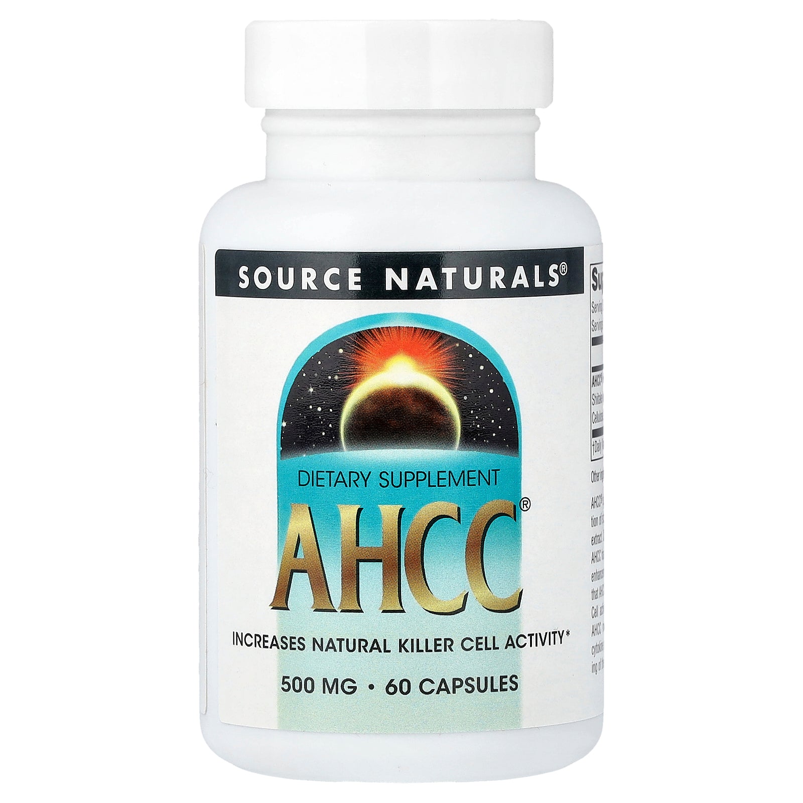 Source Naturals, AHCC®, 60 Capsules (0.5 g per Capsule)