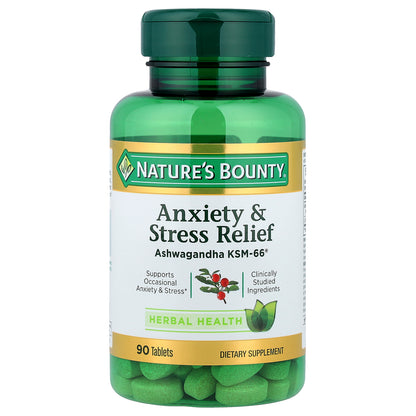 Nature's Bounty, Anxiety & Stress Relief, 90 Tablets