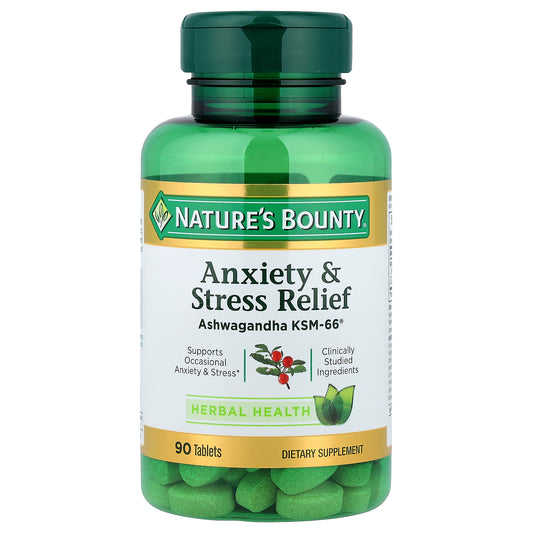 Nature's Bounty, Anxiety & Stress Relief, 90 Tablets