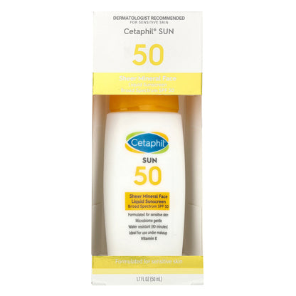 Cetaphil, Sheer Mineral Face Liquid Sunscreen, SPF 50, 1.7 fl oz (50 ml)