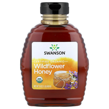 Swanson, Certified Organic Wildflower Honey, 16 oz (454 g)