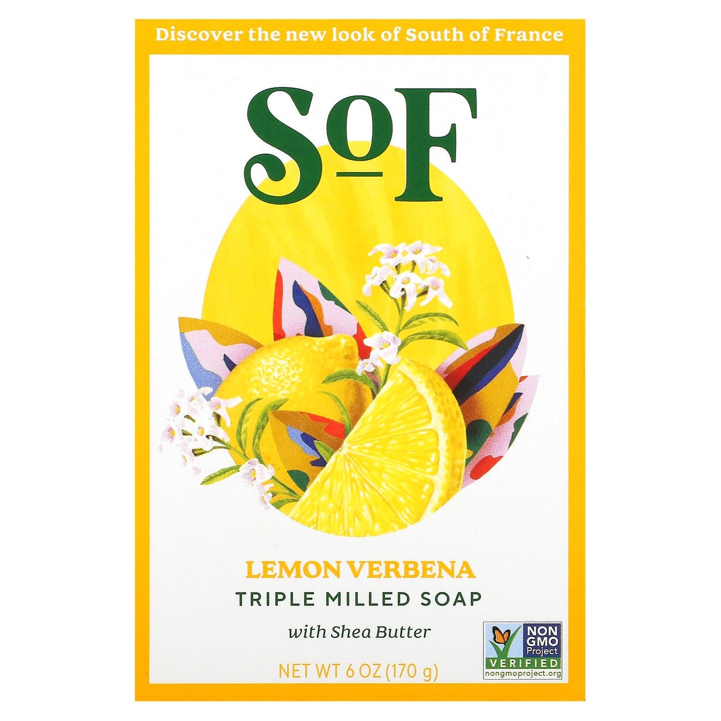 SoF, Triple Milled Bar Soap with Shea Butter, Lemon Verbena, 6 oz (170 g)
