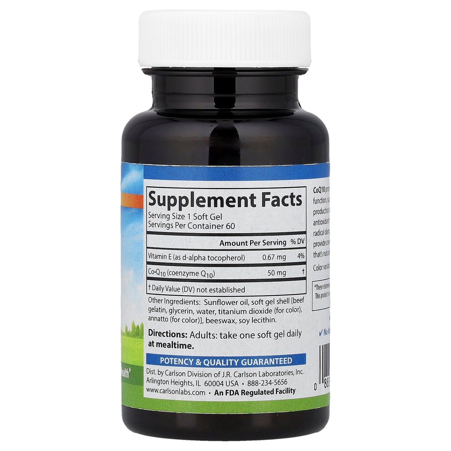 Carlson, CoQ10, 50 mg, 60 Soft Gels