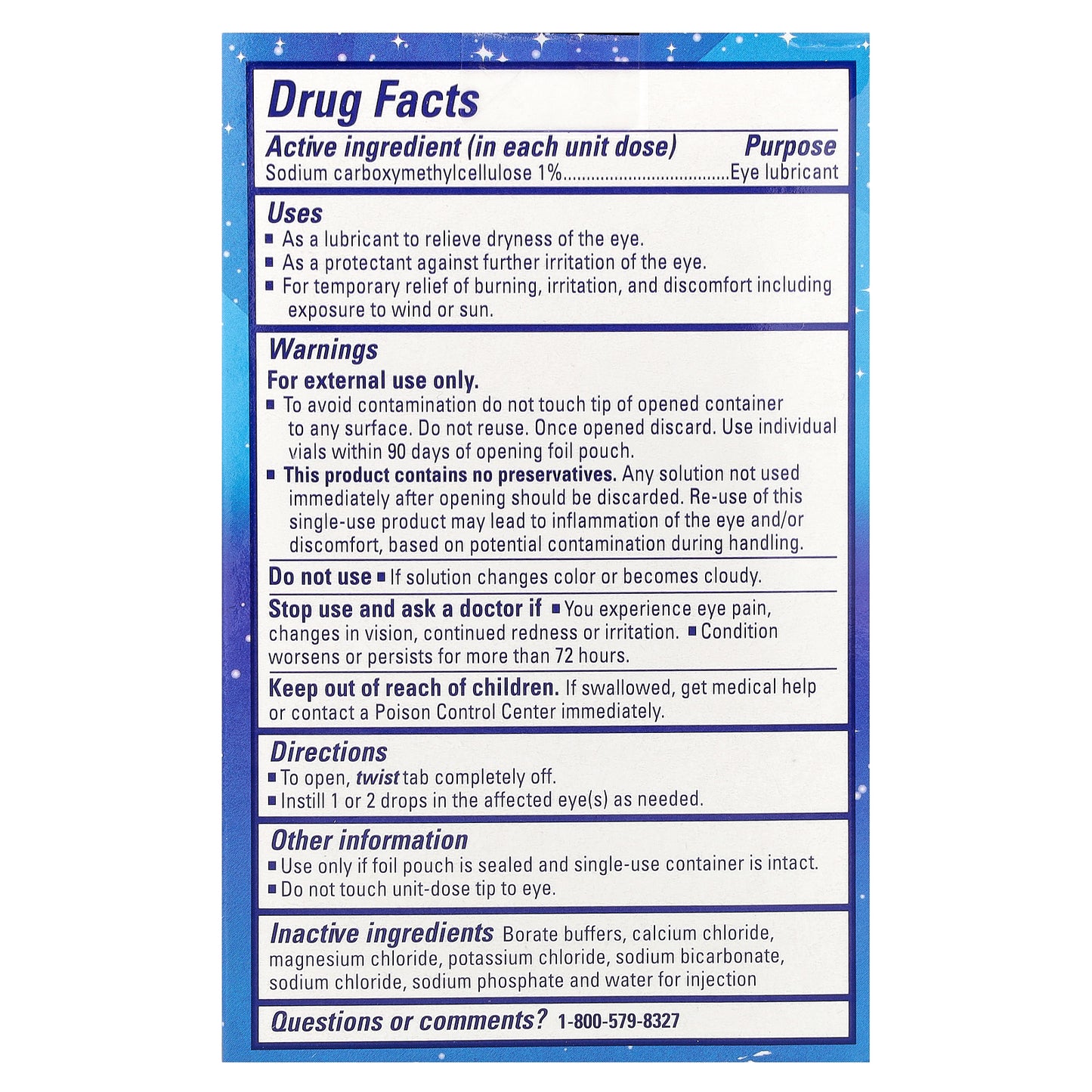 TheraTears, Nighttime Dry Eye Therapy, Lubricant Eye Gel, 30 Single-Use Vials