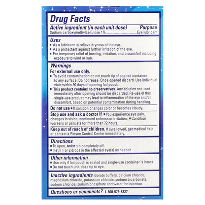 TheraTears, Nighttime Dry Eye Therapy, Lubricant Eye Gel, 30 Single-Use Vials