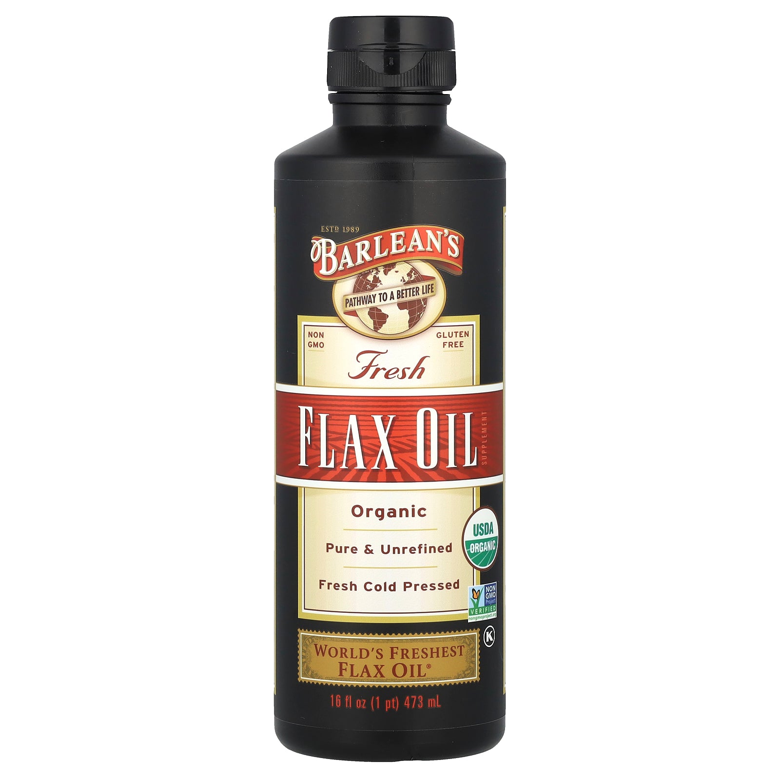 Barlean's, Organic Flax Oil, 16 fl oz (473 ml)