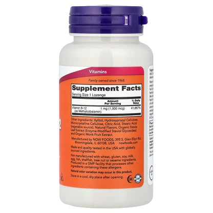 NOW Foods, Methyl B-12, 1,000 mcg, 250 Lozenges