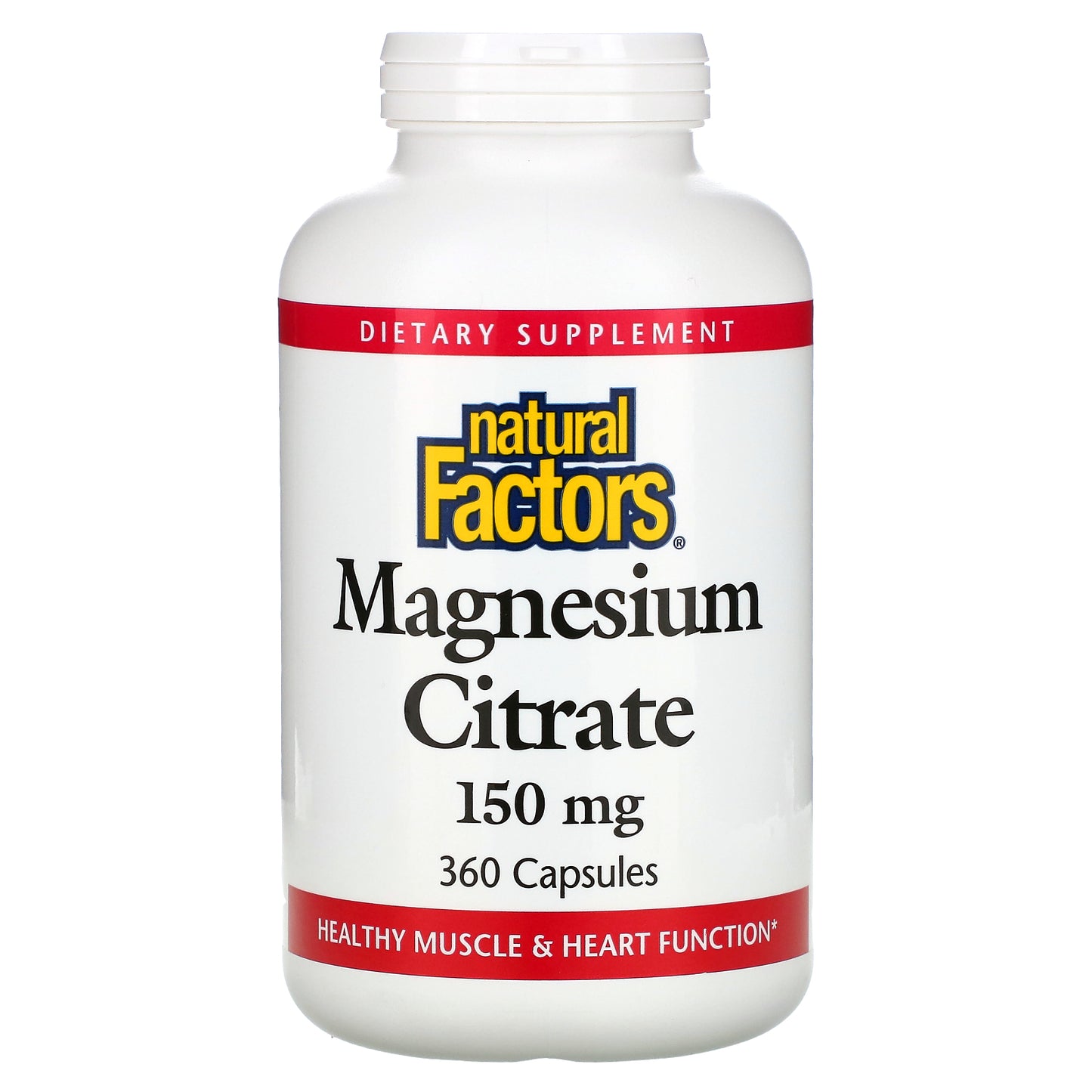 Natural Factors, Magnesium Citrate, 150 mg, 360 Capsules