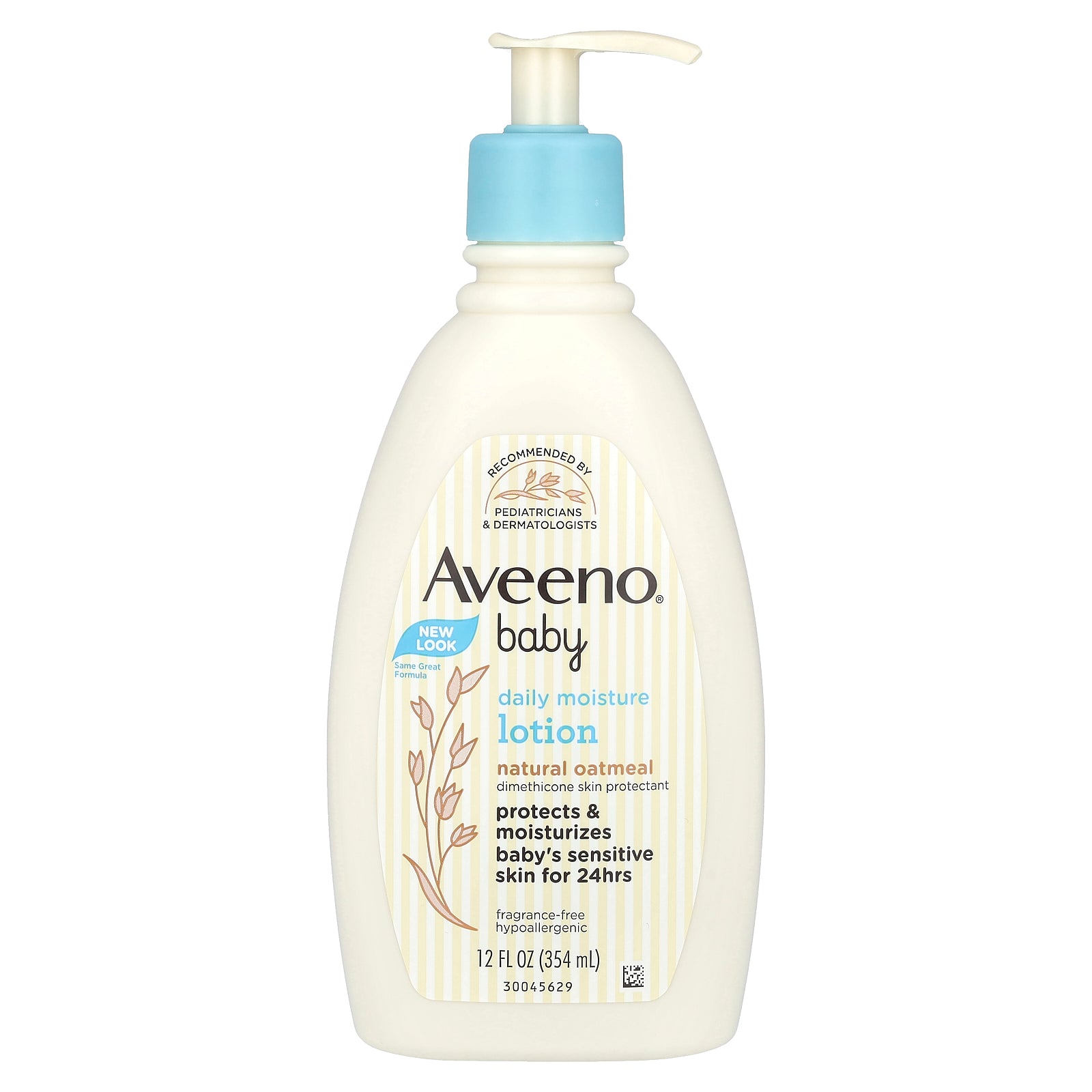 Aveeno, Baby, Daily Moisture Lotion With Prebiotic Oat, Fragrance Free, 12 fl oz (354 ml)