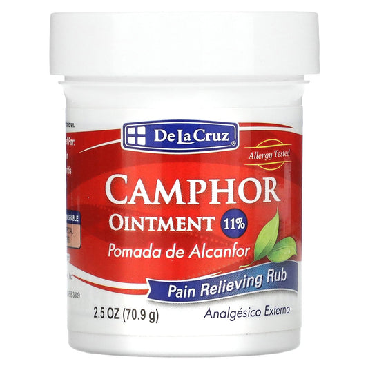 De La Cruz, Camphor Ointment, Pain Relieving Rub, 2.5 oz (70.9 g)