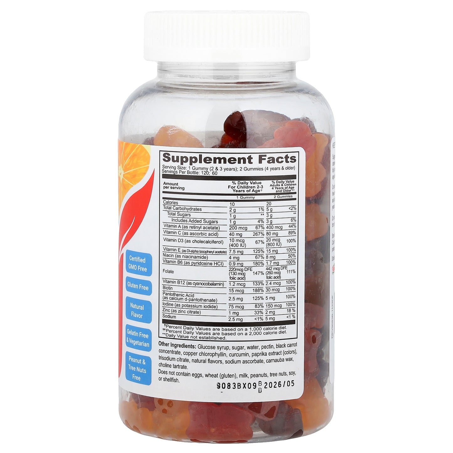 Doctor's Finest, Kids Multi Vitamin Gummies With B6, B12 & Zinc, Mixed Fruit, 120 Pectin Gummies