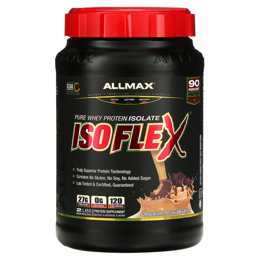 ALLMAX, ISOFLEX®, Pure Whey Protein Isolate, Chocolate Peanut Butter, 2 lbs (907 g)