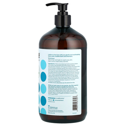 Everyone, 3 in 1 Soap, Body Wash, Bubble Bath, Shampoo, Pacific Eucalyptus, 32 fl oz (946 ml)