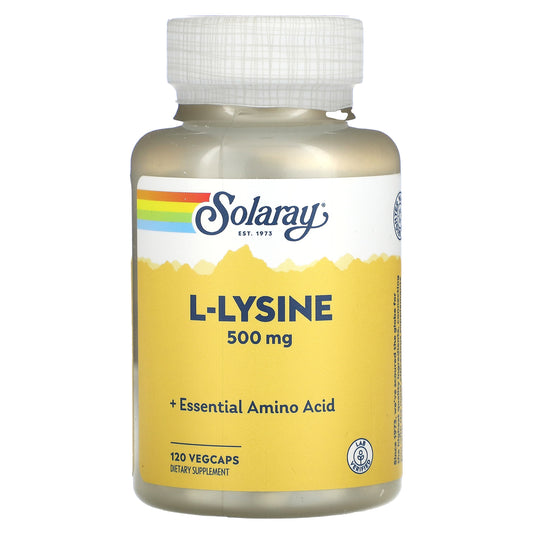 Solaray, L-Lysine, 500 mg, 120 VegCaps