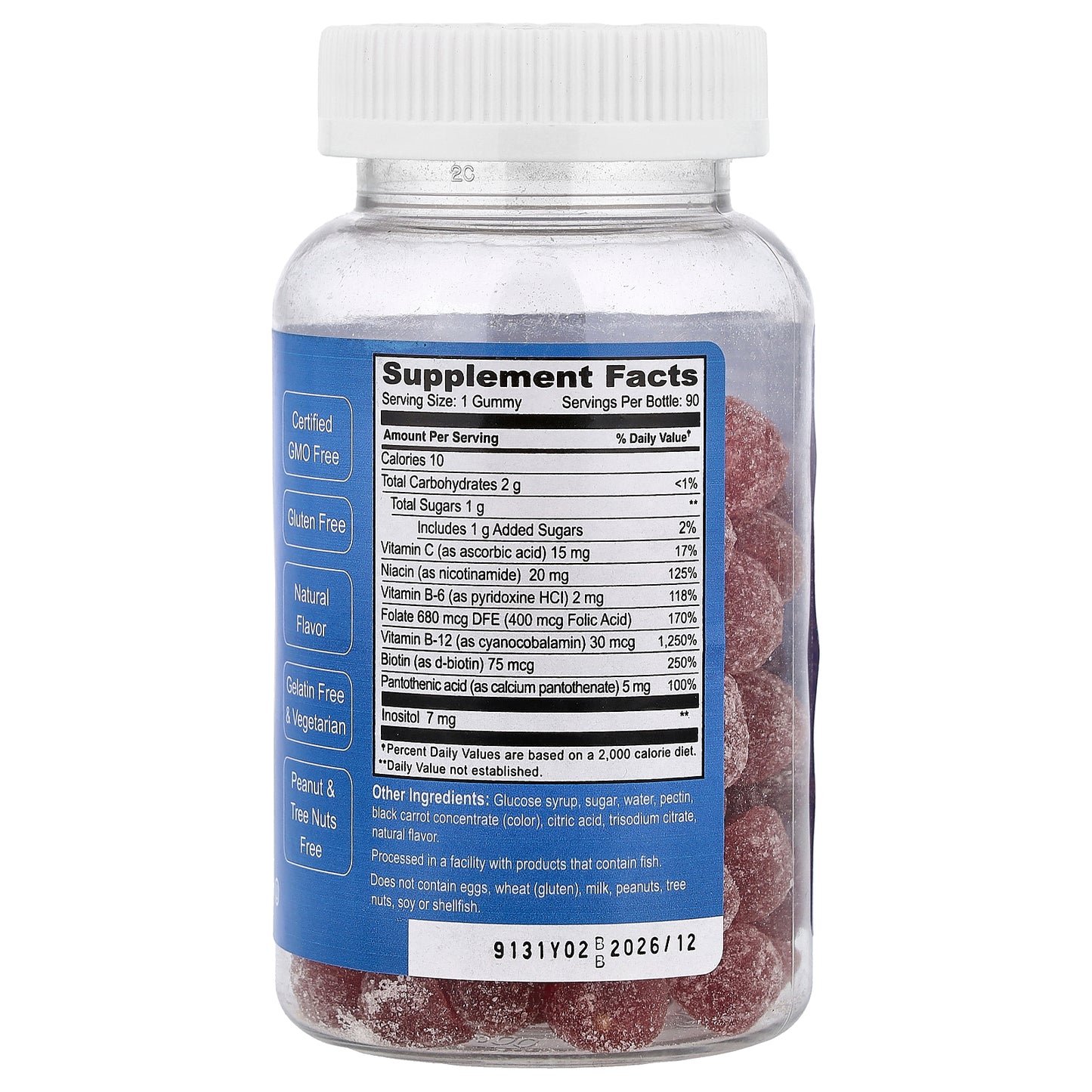 Doctor's Finest, B Complex with Vitamin C Gummies, Strawberry, 90 Gummies