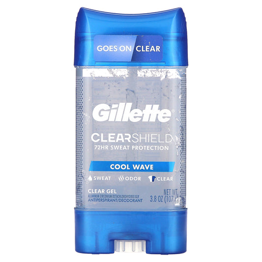 Gillette, Clear Shield, Antiperspirant Deodorant, Cool Wave, 3.8 oz (107 g)