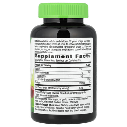 Nature's Way, Tart Cherry Ultra Gummies, Cherry, 75 Gummies