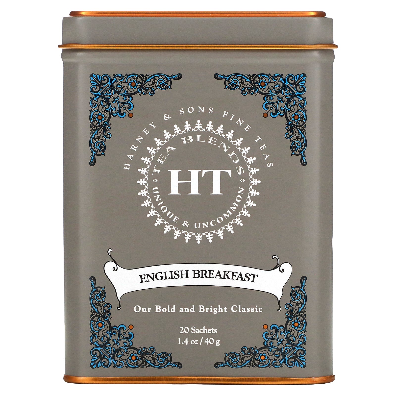 Harney & Sons, HT Tea Blends, English Breakfast, 20 Tea Sachets, 1.4 oz (40 g)