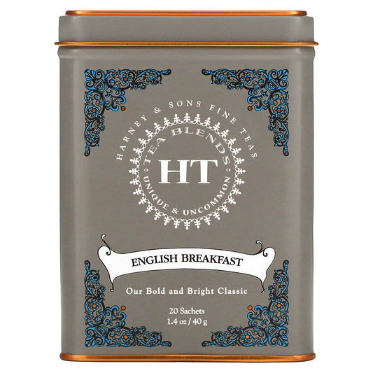 Harney & Sons, HT Tea Blends, English Breakfast, 20 Tea Sachets, 1.4 oz (40 g)