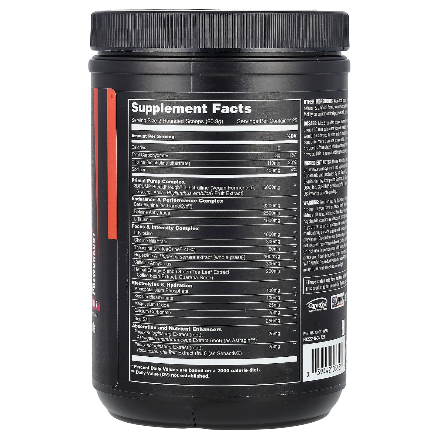 Animal, Primal Preworkout Powder, Strawberry Watermelon, 17.9 oz (507.5 g)