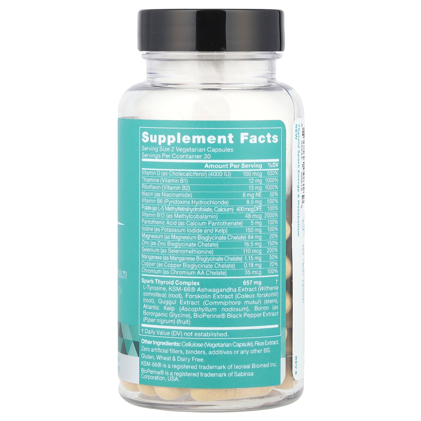 Eu Natural, Thyroid Spark, Selenium & L-Tyrosine Multi, 60 Vegetarian Capsules