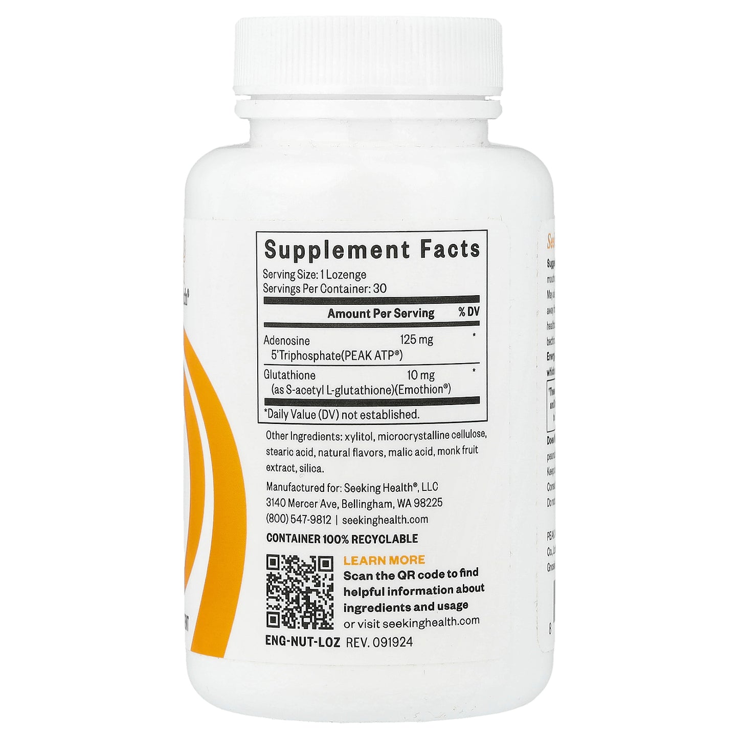 Seeking Health, Energy Nutrients, 30 Lozenges