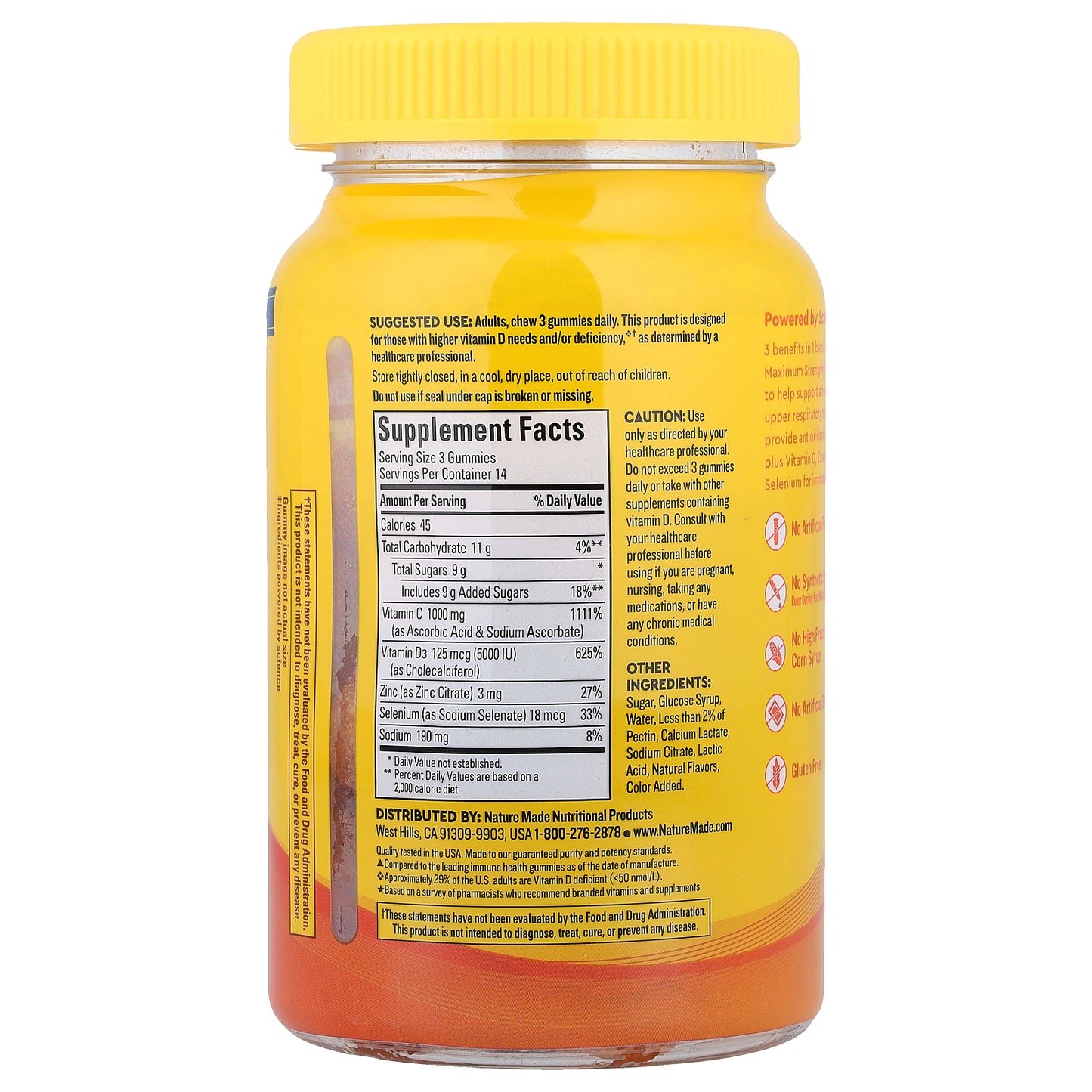 Nature Made, Wellblends™, ImmuneMax® Gummies, Tangerine, 42 Gummies