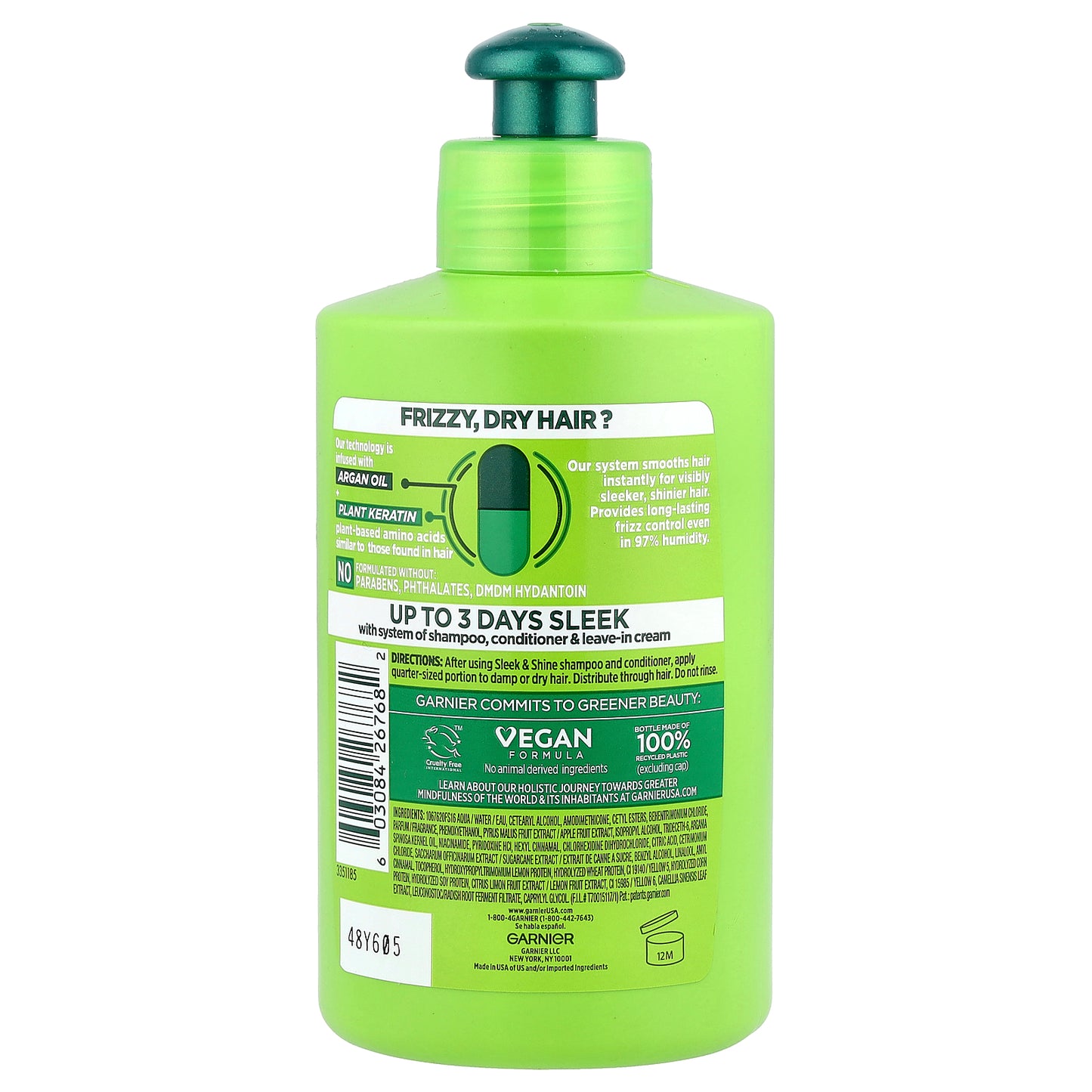 Garnier, Fructis, Sleek & Shine Leave-In Conditioner, 10.2 fl oz (300 ml)