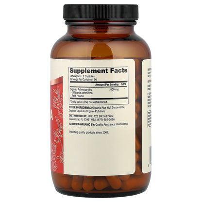 Dr. Mercola, Organic Ashwagandha, 180 Capsules (400 mg per Capsule)