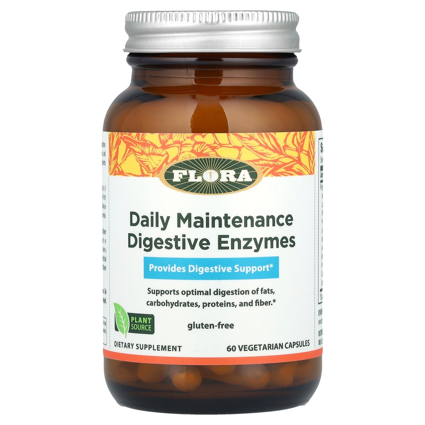 Flora, Daily Maintenance Digestive Enzymes, 60 Vegetarian Capsules